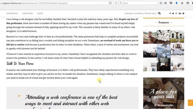 Piemont - Premium Responsive WordPress Blog Theme смотреть онлайн