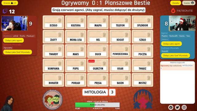 Planszowe Bestie #306 - Tajniacy / Codenames online - Ogrywamy vs Planszowe Bestie - 29.12.2023 смотреть онлайн