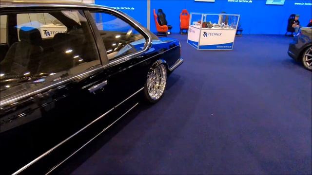 BMW 6 series E24 coupe lowered tuning show black car by TA Technik walkaround K1474 смотреть онлайн