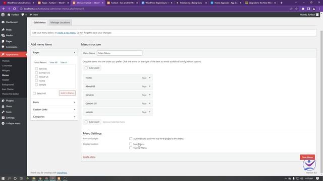 How to create Page in WordPress | How to create MENU & SUBMENU in WordPress смотреть онлайн