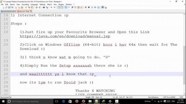 Installing Java on Windows 10