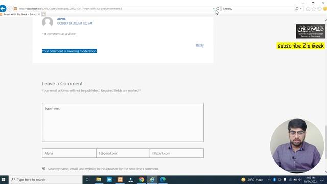 Comments | Comments in WordPress | Wordpress Class 7 | English Subtitles |Ziageek смотреть онлайн