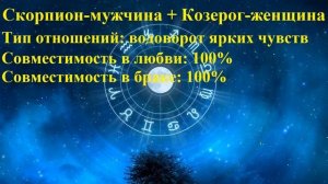 Совместимость Скорпион-мужчина и Козерог-женщина