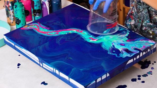 NEBULA Pour Painting! ? Step-by-Step 3D EFFECT Acrylic Pouring ~ Breaking Through ~ Fluid Painting смотреть онлайн