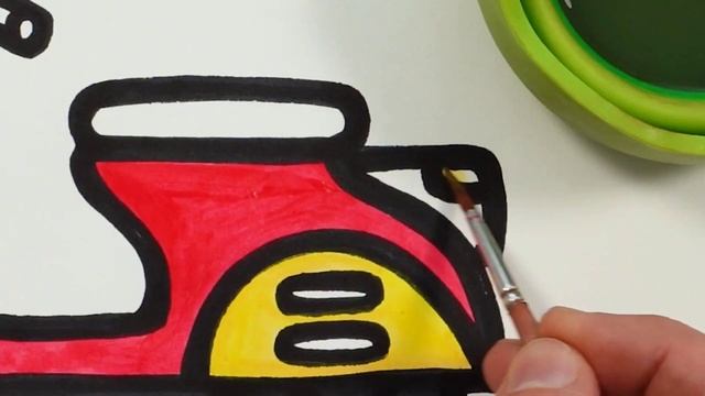 colouring a scooter for kids painting drawing смотреть онлайн