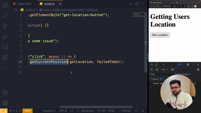 Getting Current Location in Javascript смотреть онлайн