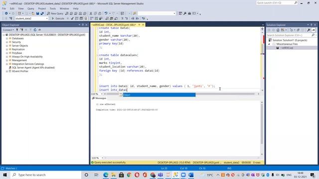 Primary & Foreign Key--Microsoft SQL Server Management Studio смотреть онлайн