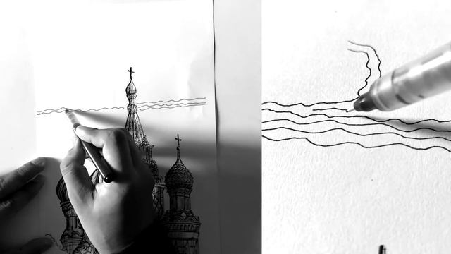 How to Draw CLOUDS & SKY in Architectural Sketches | PEN & INK смотреть онлайн