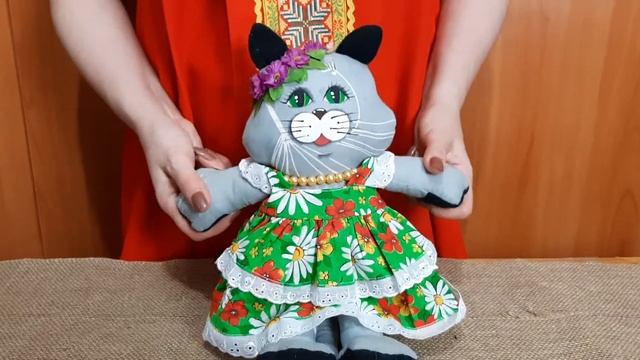 Текстильная кукла Кошка смотреть онлайн