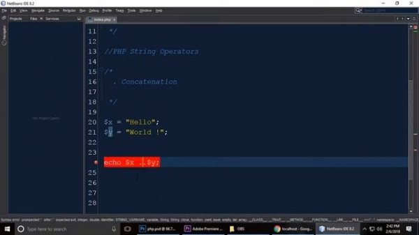 PHP Tutorial | String Operators