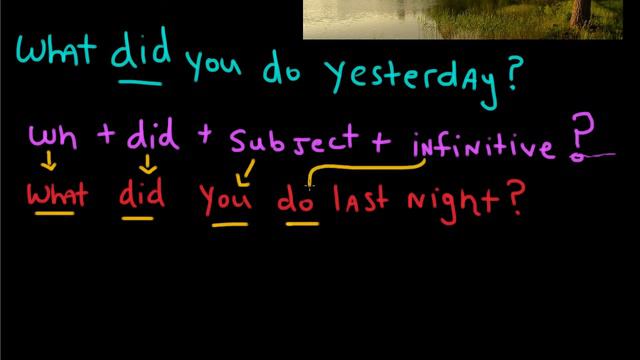 110 past simple questions смотреть онлайн