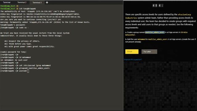 Create a Group KodeKloud Engineer Task Success смотреть онлайн