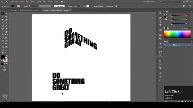 Isometric Text Effect | Shear Tool | Adobe Illustrator Tutorial смотреть онлайн