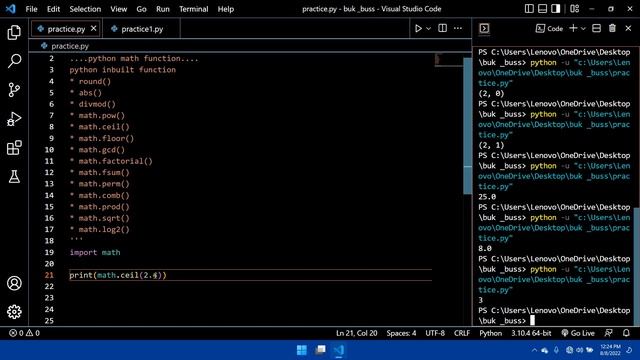 Python Math Function | Python In Kannada|Bug In Pg | 22 смотреть онлайн