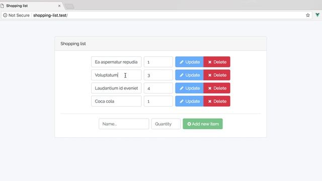 Laravel 5.6 + VUE 2.5 simple CRUD app DEMO смотреть онлайн