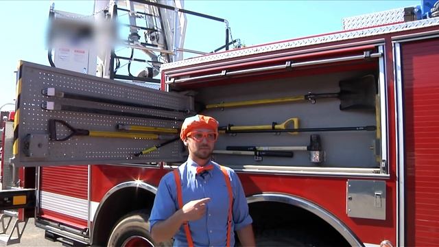 WOW! Blippi Explores A Fire Truck | Blippi | Learn With Blippi | Funny Videos & Songs