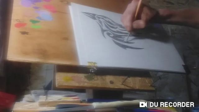 векторный рисунок ВОРОНА смотреть онлайн