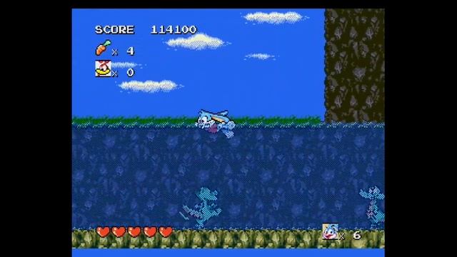 Tiny Toon Adventures: Buster's Hidden Treasure (Sega, no death) - Тини Тун (без смертей) смотреть онлайн