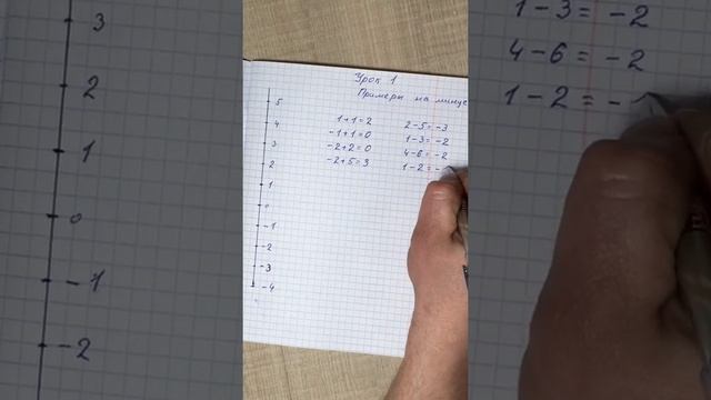 Урок 1 (примеры на минус) смотреть онлайн