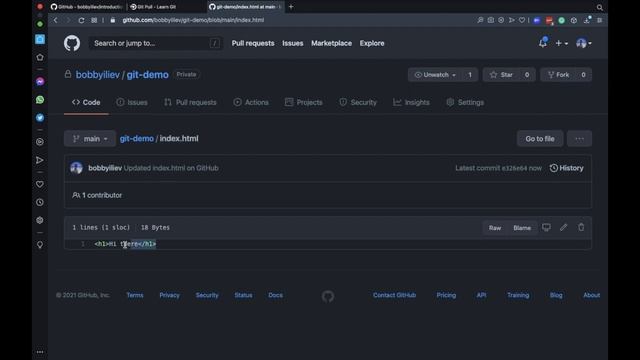 Part 12 Introduction to Git - Pull смотреть онлайн