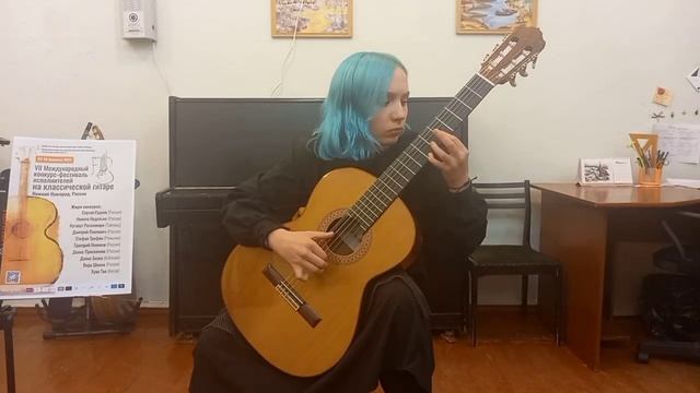 Вера Скачкова. Соло. Гитара шестиструнная. Группа С (13-15 лет) Х. Морель "Бразильский танец" смотреть онлайн