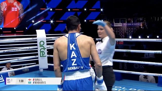 Lasha Guruli (GEO) vs. Dulat Bekbauov (KAZ) IBA World Boxing Championships 2023 SF's (67kg) смотреть онлайн