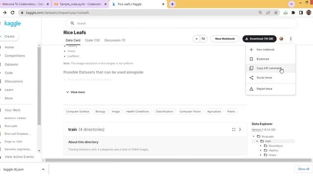 Download data from kaggle to google colab CPU or GPU using API || Google Colab || Module 3 || Hindi смотреть онлайн