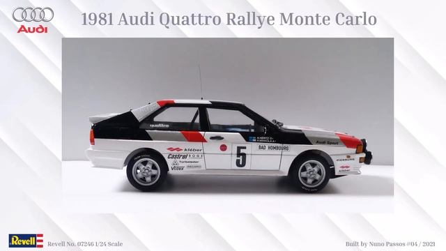 1981 Audi Quattro Rallye Monte Carlo, Revell No. 07246 1/24 Scale Model Kit Build смотреть онлайн
