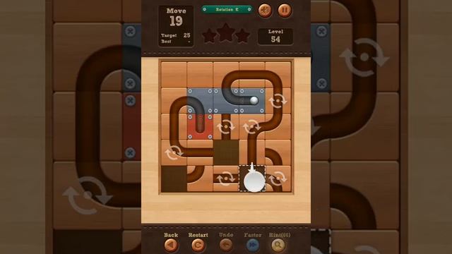 Roll the Ball slide puzzle Rotation E Pack Level 54 Solution смотреть онлайн