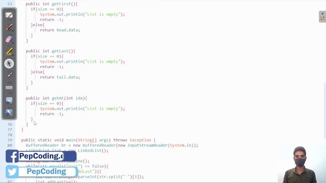 Get value in LinkedList | Linked Lists | In English | Java | Video_5 смотреть онлайн