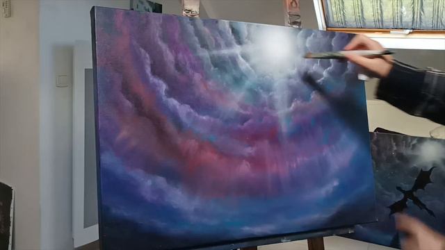 Alduin | Skyrim Painting | Acrylic painting process смотреть онлайн