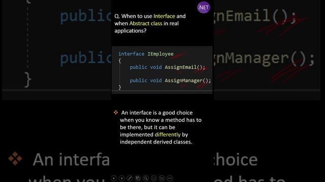 When to use Interface and when Abstract class in real applications смотреть онлайн