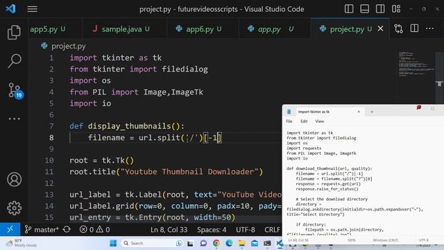 Python 3 Tkinter Script to Build Youtube Video Thumbnail Downloader GUI Desktop App смотреть онлайн