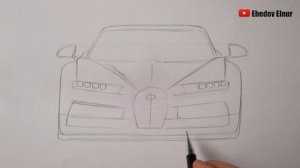 Как нарисовать машину Бугатти поэтапно (Ehedov Elnur)