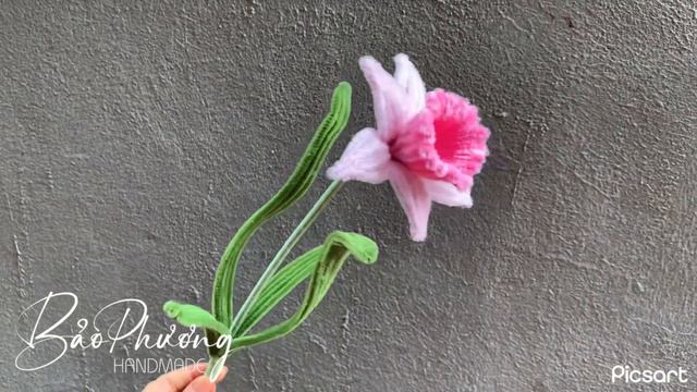 Narcissus by pipe cleaner/velvet floral wire | Hoa thuỷ tiên kẽm nhung | BAOPHUONG HANDMADE смотреть онлайн