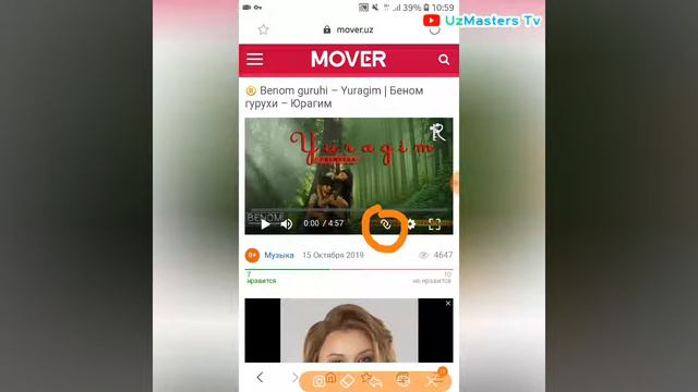 Mover.Uz Saytidan Videoni Yuklab Olish (hech Qanday Dastursiz)