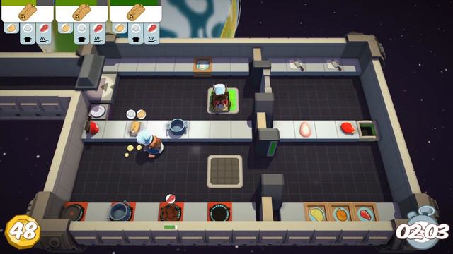 Overcooked Уровень 5-3. 3 звезды, 2 игрока. Co-op смотреть онлайн