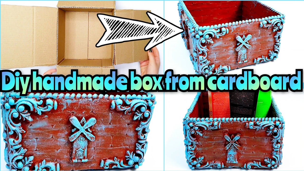 how to make a wooden box out of cardboard?|DIY Handmade box from cardboard| cardboard box conversion смотреть онлайн