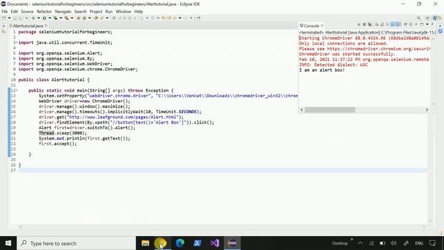 How to Handle Alerts in Selenium | Selenium tutorial in Tamil | Selenium Java смотреть онлайн