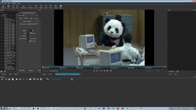 ShotCut: How To Export Video In Full Lossless Quality