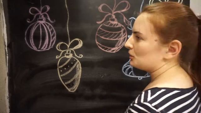 Рисую фон на грифельной доске к новому году) #1 смотреть онлайн