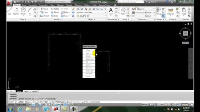 AutoCAD II 14-2 Opening and Closing a Polyline смотреть онлайн