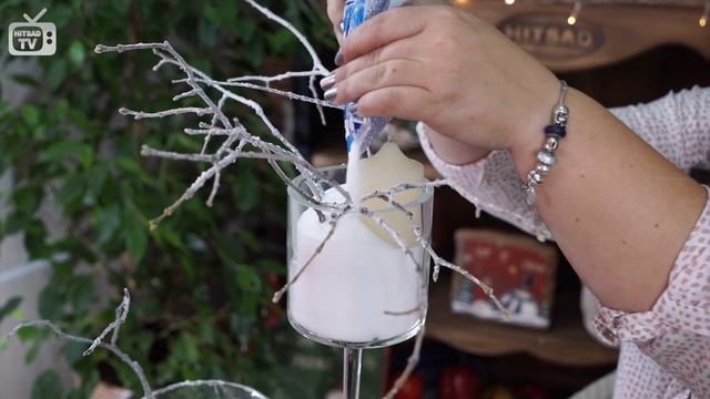 Новогодний декор своими руками вместе с hitsadTV ? DIY Декор подсвечника ? Мастер-класс смотреть онлайн