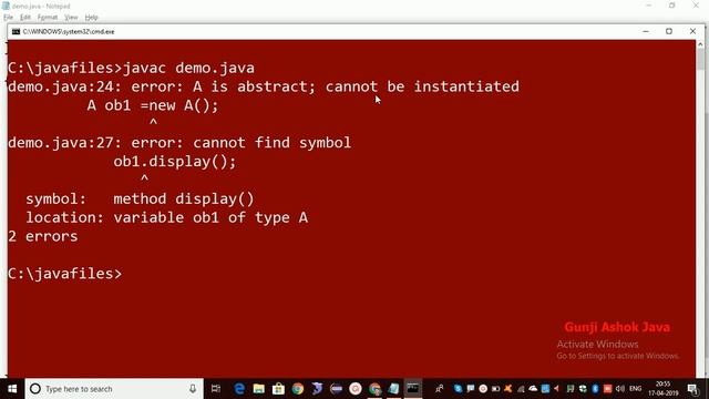 abstraction part 2 In Java In Telugu By Gunji Ashok смотреть онлайн
