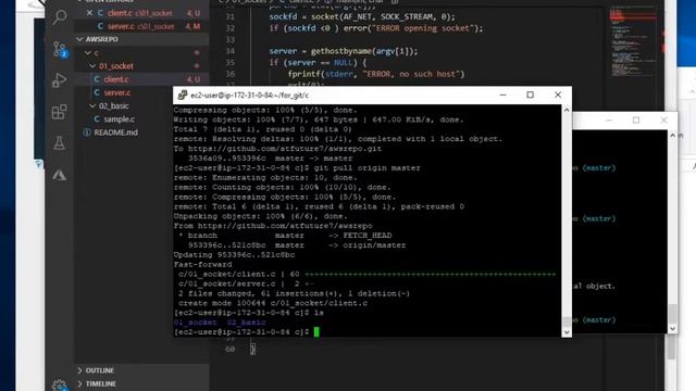 Linux socket in C and Java смотреть онлайн