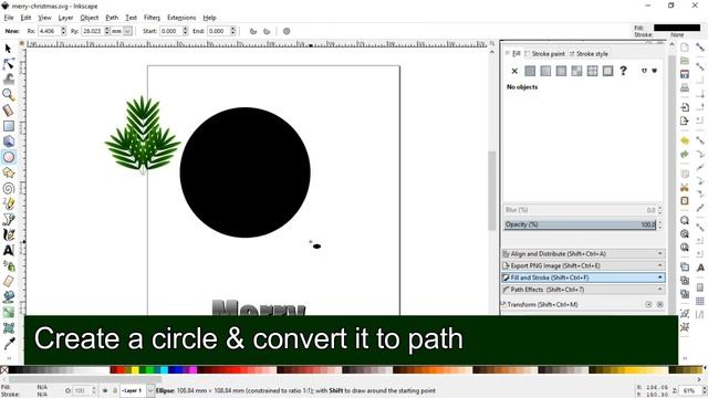 Christmas Design - Inkscape Tutorial смотреть онлайн