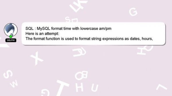 SQL : MySQL format time with lowercase am/pm