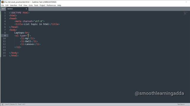 List in HTML in Telugu | Ordered list, Unordered list and Definition list in HTML | List tags Telug смотреть онлайн
