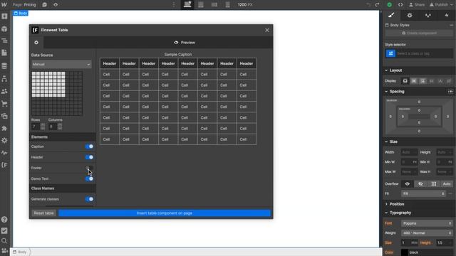 Build HTML table components visually in Webflow смотреть онлайн