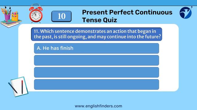 20 Present Perfect Continuous Tense Quiz | English Finders смотреть онлайн